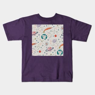 Outer space colorful print Kids T-Shirt